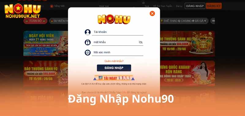 Đăng nhập NoHu90