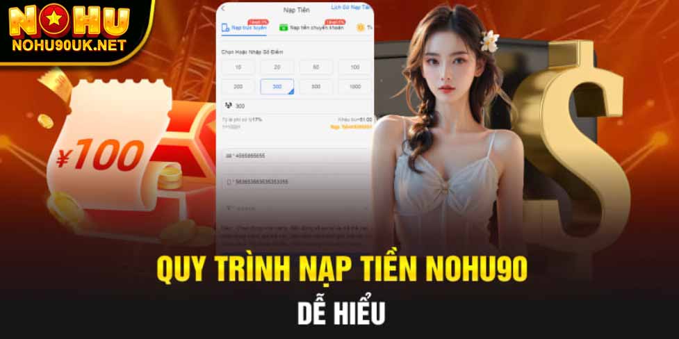 Quy trình nạp tiền tại nohu90